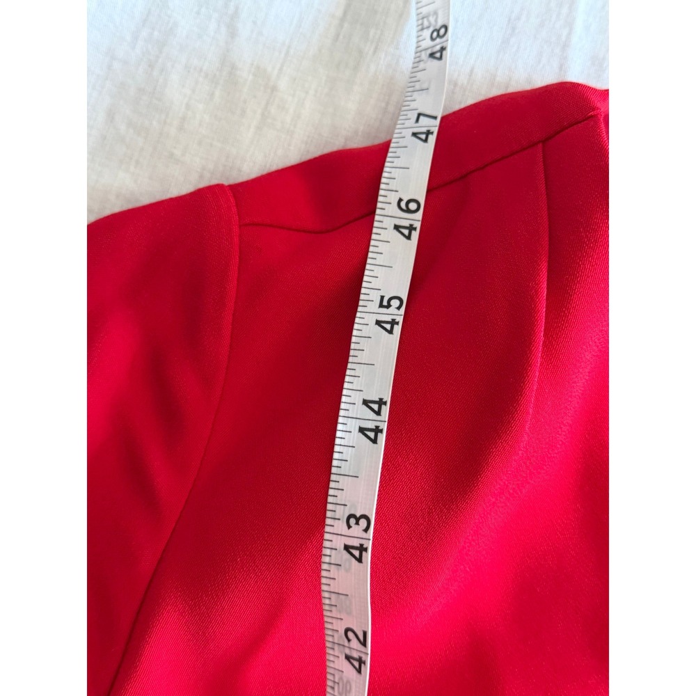 Cushnie Et Ochs Midi Dress Womens 2 Red Draped Cutout Neckline Sheath - Picture 8 of 11